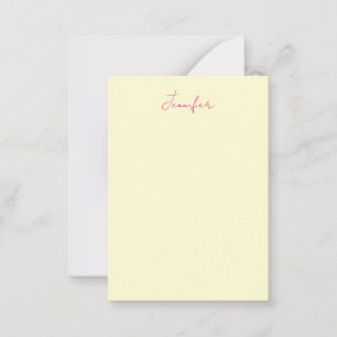 Carte De Correspondance Couleur crème élégant moderne minimaliste nom simp
