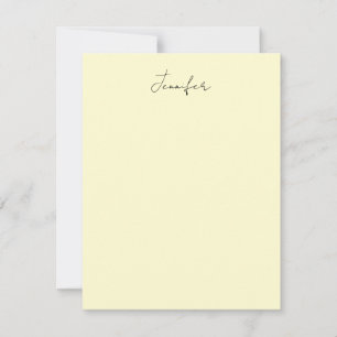 Carte De Correspondance Couleur crème élégant moderne minimaliste nom simp