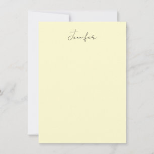 Carte De Correspondance Couleur crème élégant moderne minimaliste nom simp