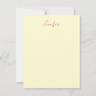 Carte De Correspondance Couleur crème élégant moderne minimaliste nom simp