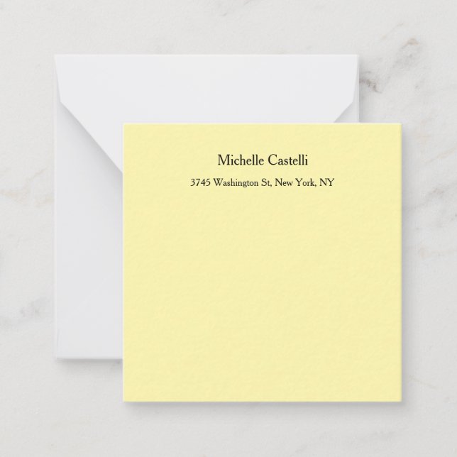 Carte De Correspondance Couleur crème Professionnel Unique Classique (Devant)