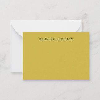 Carte De Correspondance Couleur Or Minimaliste Moderne Simple