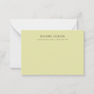 Carte De Correspondance Couleur pastel personnalisée nom minimaliste perso