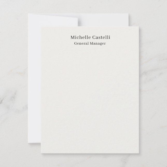 Carte De Correspondance Couleur Pastel Professionnel Unique Classique Simp (Devant)