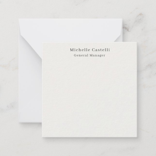 Carte De Correspondance Couleur Pastel Professionnel Unique Classique Simp (Devant)