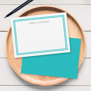 Carte De Correspondance Couleur personnalisée Bordures classiques modernes