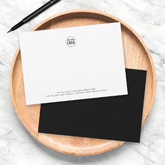 Carte De Correspondance Couleur personnalisée Moderne Minimaliste Ajouter