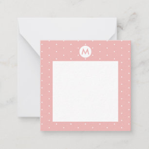 Carte De Correspondance Couleur personnalisée Papillon rose initiale