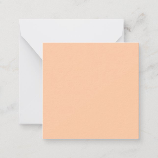 Carte De Correspondance Couleur solide profonde Peach (Devant)