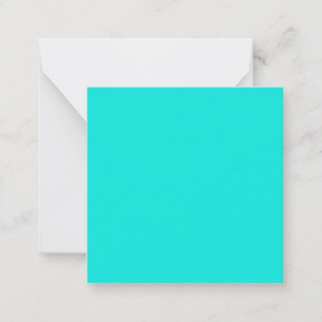 Carte De Correspondance Couleur solide turquoise brillante (Devant)
