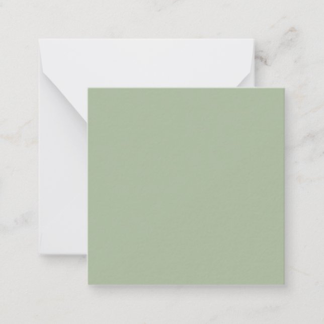 Carte De Correspondance Couleur solide vert Laurel (Devant)