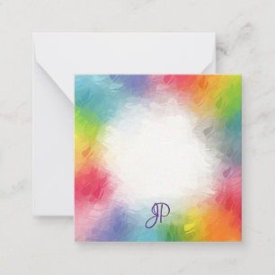 Carte De Correspondance Couleurs arc-en-ciel personnalisées calquées Monog