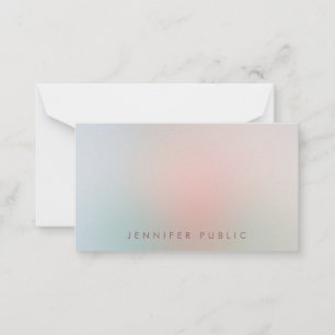 Carte De Correspondance Couleurs élégantes Monogramme manuscrit minimalist