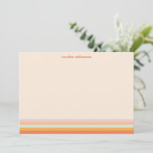 Carte De Correspondance Couleurs Personnalisées Rayures Rétro Pastel