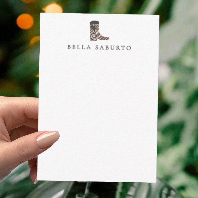 Carte De Correspondance Country Boot Flat Note Card (Créateur téléchargé)