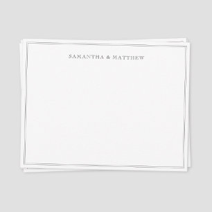 Carte De Correspondance Couple à la double bordure noire 