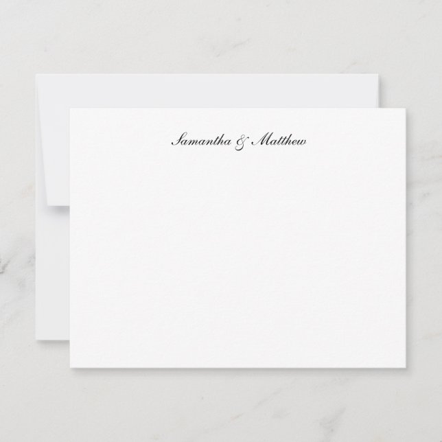 Carte De Correspondance Couple de style élégant classique (Devant)