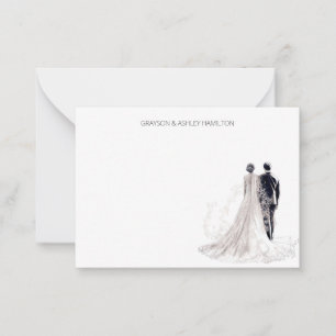 Carte De Correspondance Couple Mariage personnalisé