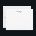 Carte De Correspondance Couple Simple Merci Personnalisé<br><div class="desc">Exprimez votre gratitude avec cette carte de remerciement simple et élégante pour couple. Parfaite pour les mariages,  les fiançailles,  les douches de mariée ou les célébrations d'anniversaire,  son design épuré vous permet de la personnaliser avec vos noms,  vos initiales ou un message spécial.</div>