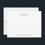 Carte De Correspondance Couple Simple Merci Personnalisé<br><div class="desc">Exprimez votre gratitude avec cette carte de remerciement simple et élégante pour couple. Parfaite pour les mariages,  les fiançailles,  les douches de mariée ou les célébrations d'anniversaire,  son design épuré vous permet de la personnaliser avec vos noms,  vos initiales ou un message spécial.</div>