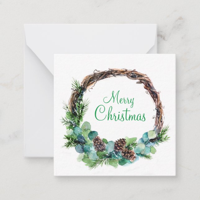 Carte De Correspondance Couronne aquarelle de cônes (Devant)