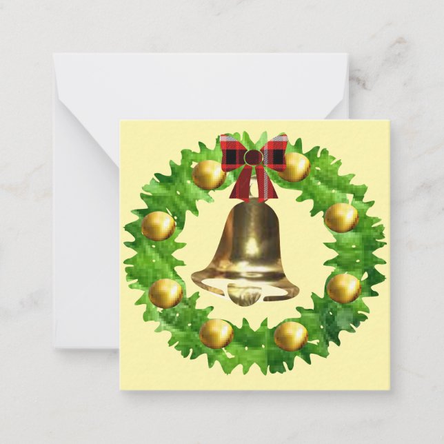 Carte De Correspondance Couronne de Noël (Devant)