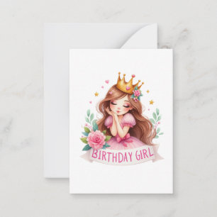 Carte De Correspondance Couronne de princesse d'anniversaire