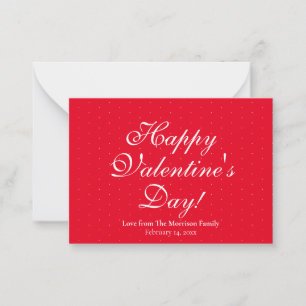Carte De Correspondance Coutume pois blanche et mignonne Saint Valentin