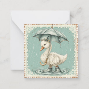 Carte De Correspondance Couverture des cygnes : Envoyer pluie amusante et