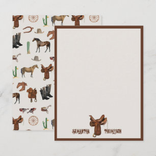 Carte De Correspondance Cowboy Cowgirl Western Rodeo Pays