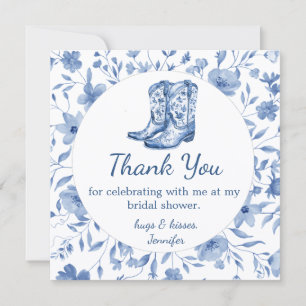 Carte De Correspondance Cowgirl Floral Remerciements pour une Baby Shower 