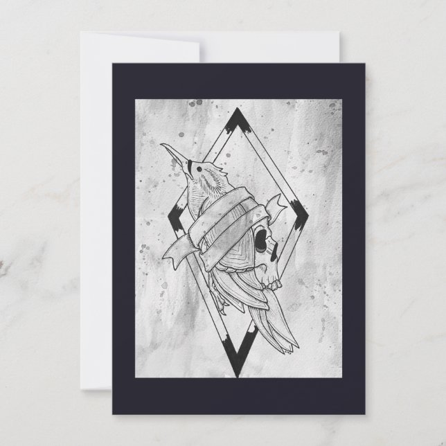 Carte De Correspondance Crâne Badass (Devant)