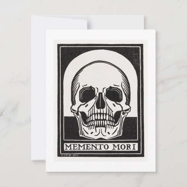 Carte De Correspondance Crâne Memento Mori (Devant)