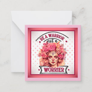 Carte De Correspondance Crâne rose et joli sucre