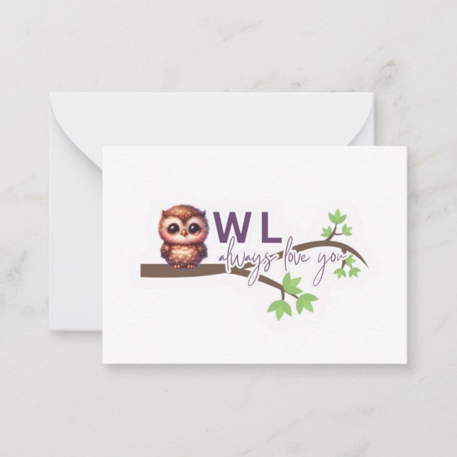 Carte De Correspondance Création de hibou adorable (Devant)