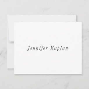 Carte De Correspondance Creative classique blanc minimaliste professionnel