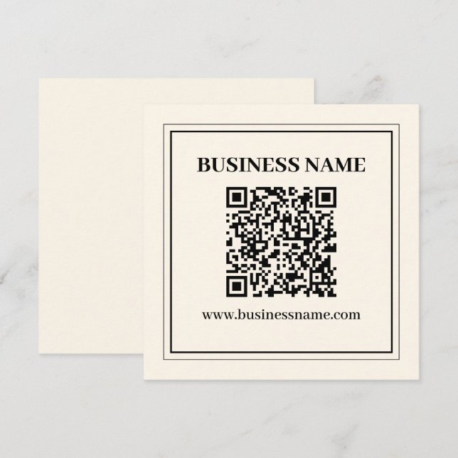 Carte De Correspondance Créer instantanément un code QR numérisable pour l (Devant / Derrière)