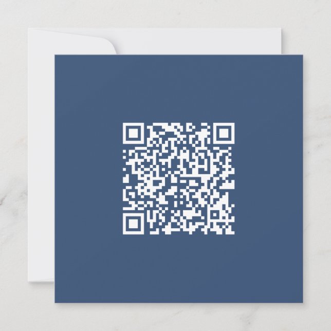Carte De Correspondance Créer un code QR analysable | Bleu de marine (Devant)