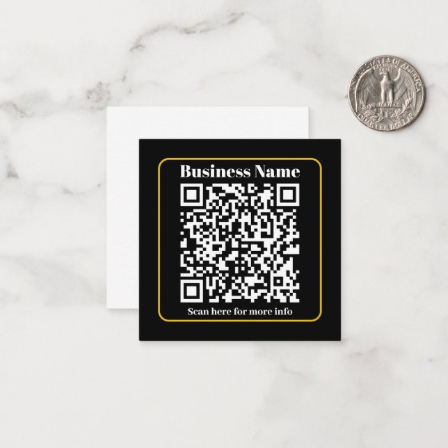Carte De Correspondance Créer un code QR d'entreprise instantanément scann (Devant/Arrière en situation)