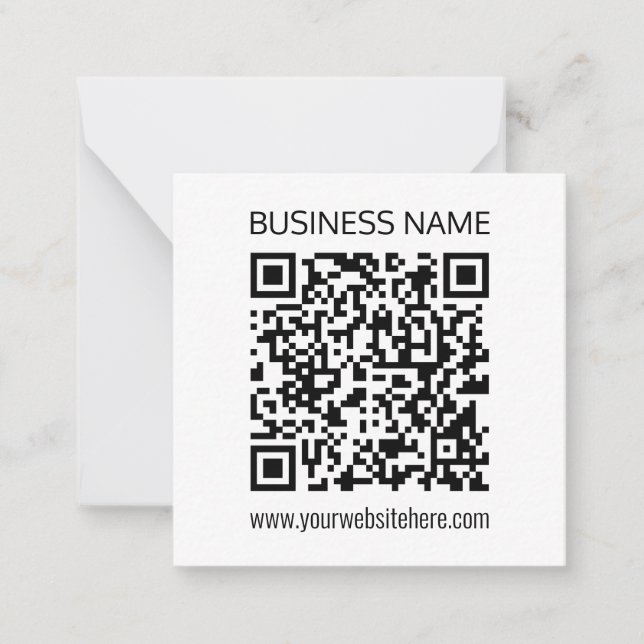 Carte De Correspondance Créer un code QR d'entreprise Texte instantané et  (Devant)