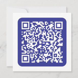 Carte De Correspondance Créer un code QR scannable   Modifiable Bleu foncé