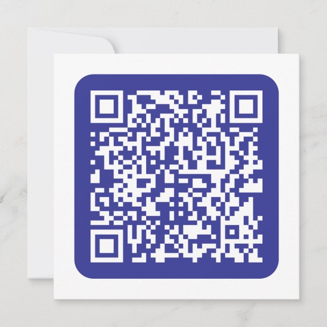 Carte De Correspondance Créer un code QR scannable | Modifiable Bleu foncé (Devant)