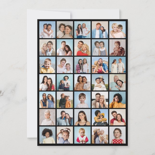 Carte De Correspondance Créez votre propre collage de 35 photos  (Devant)