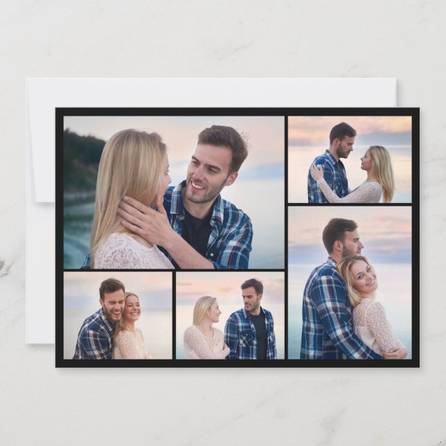 Carte De Correspondance Créez votre propre collage de 5 photos (Devant)
