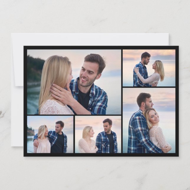 Carte De Correspondance Créez votre propre collage de 5 photos (Devant)