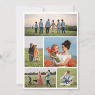 Carte De Correspondance Créez votre propre collage de 5 photos