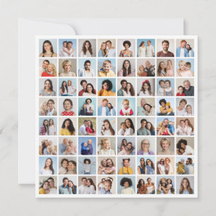 Carte De Correspondance Créez Votre Propre Collage de 64 Photos