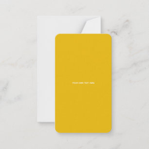 Carte De Correspondance Créez Votre Propre Conception Personnalisée Jaune