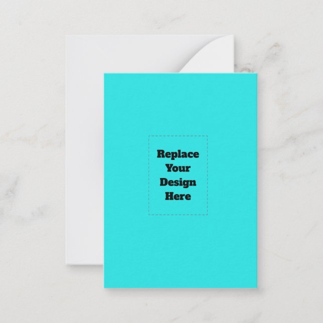 Carte De Correspondance Créez votre propre cyan (Devant)