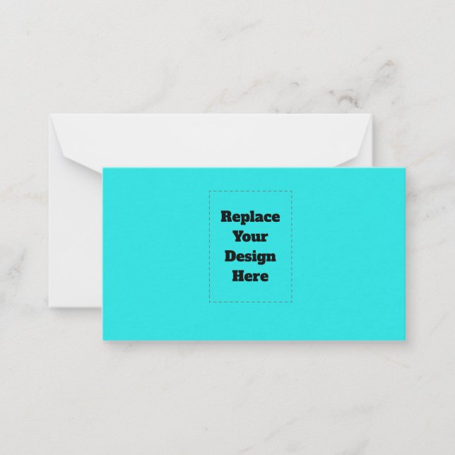 Carte De Correspondance Créez votre propre cyan (Devant)